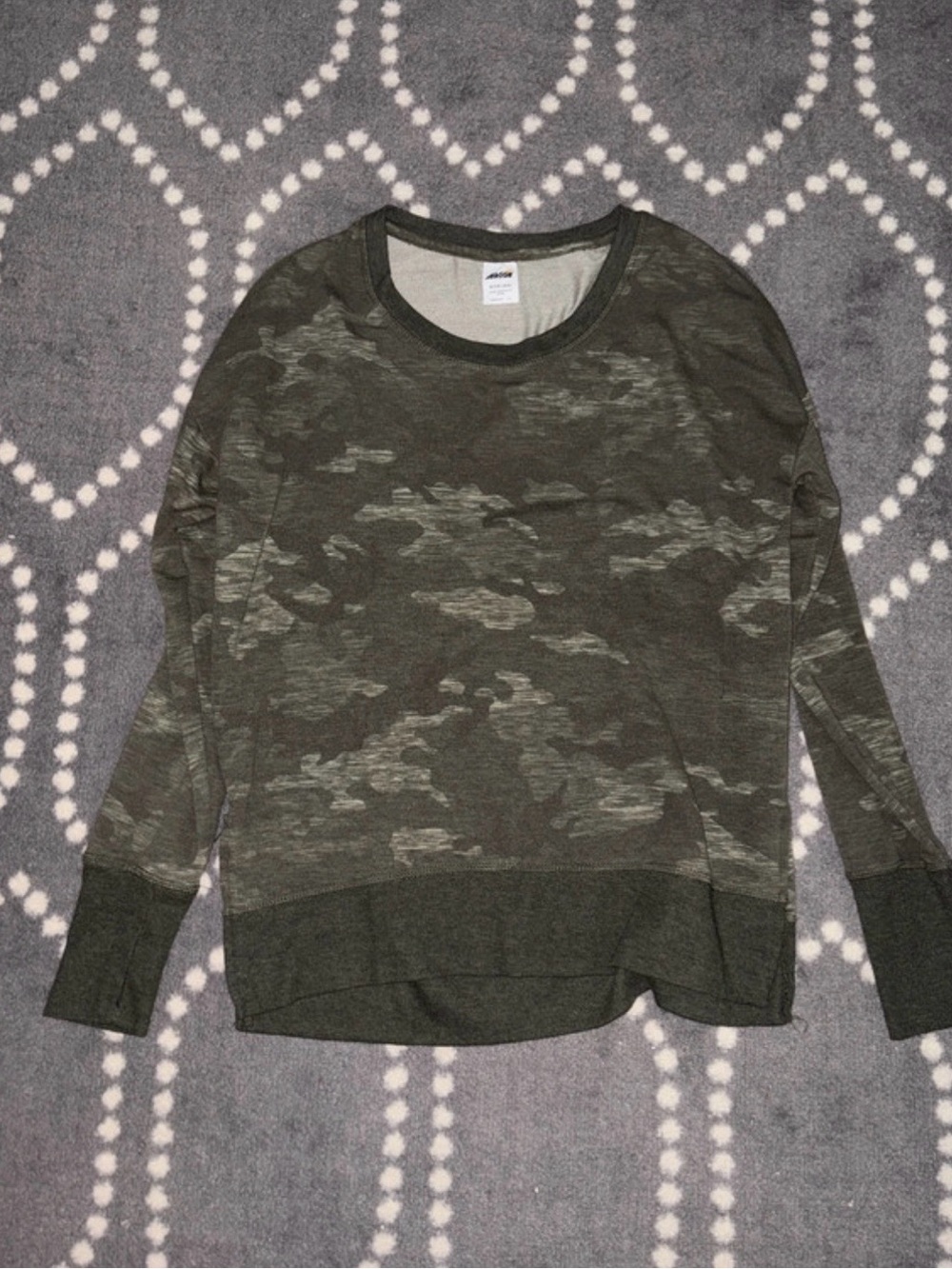 Avia Olive Camo Pullover Sweatshirt